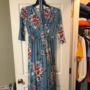 Pink blush maternity dress